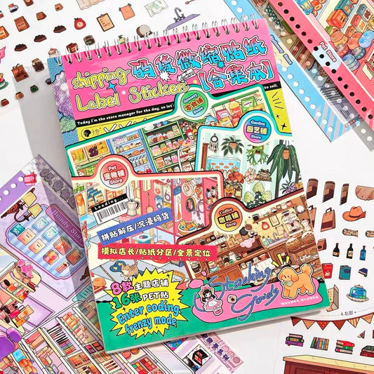 Arrange & Decorate Shop Sticker Book