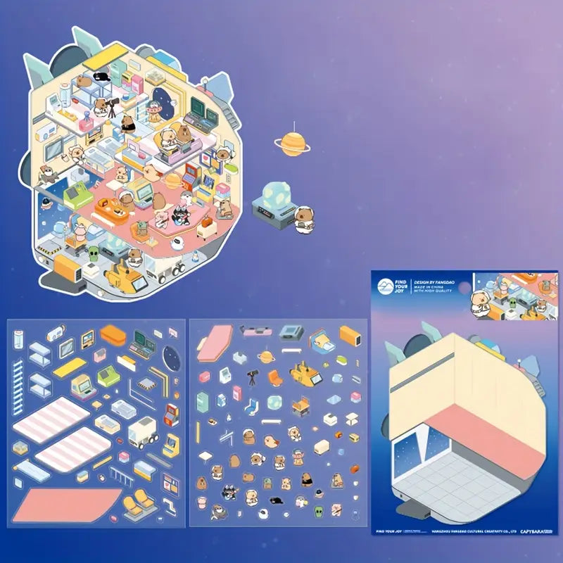 Capybara Farm Landscape Stickers