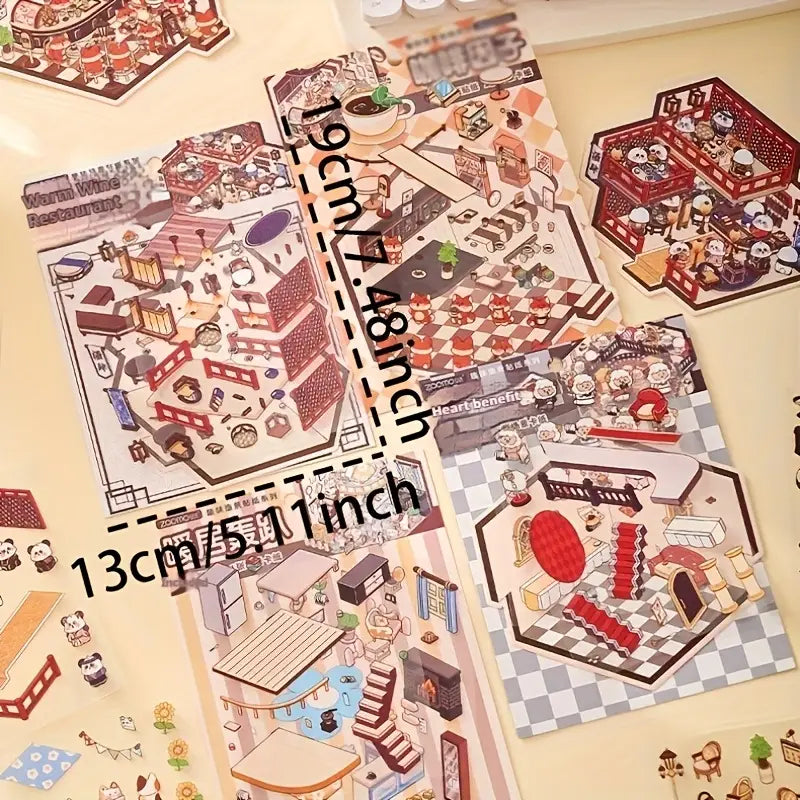 3D Miniature PET Stickers for Crafting