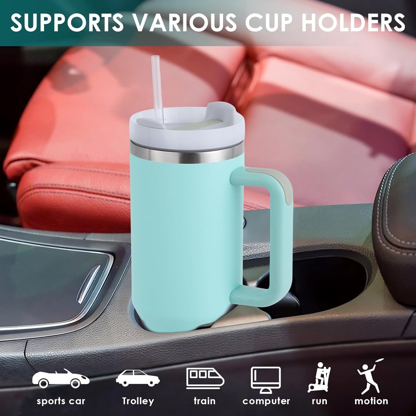 Ultimate Personalized GREEN Tumbler Set|Tote Bag