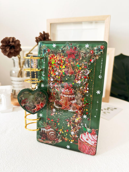 Handmade Resin Christmas Notebook A6 Journal Christmas Gift