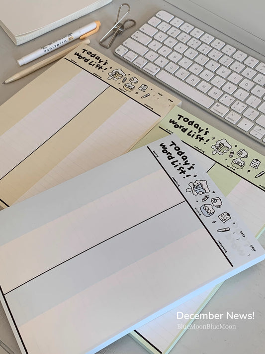 BlueMoon Cat B5 Tear-off Notepad Daily Notes 50PCS