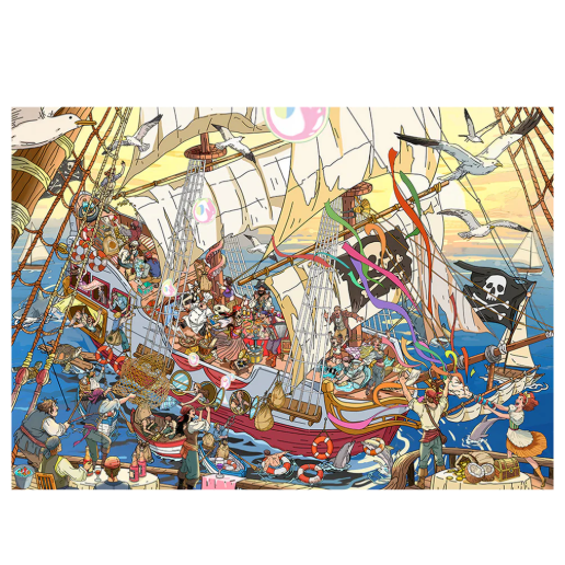 Carnival Pirate Ship Desert Camp Landscape Stickers