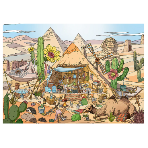 Carnival Pirate Ship Desert Camp Landscape Stickers