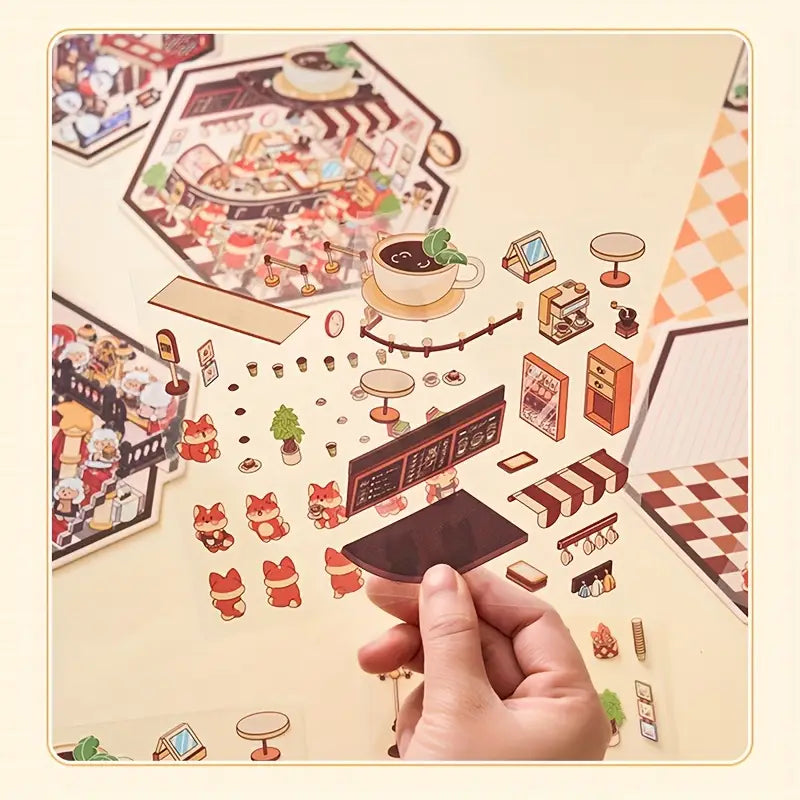 3D Miniature PET Stickers for Crafting