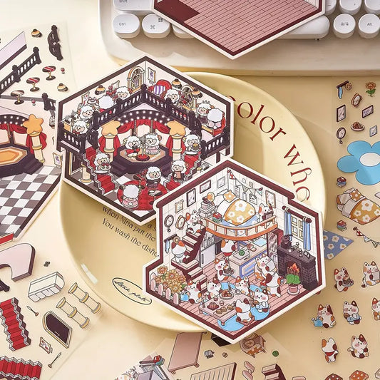 3D Miniature PET Stickers for Crafting