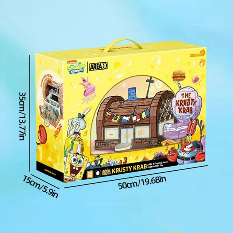 Krusty Krab Restaurant Cartoon Building Blocks Bricks Set US Tax-Free