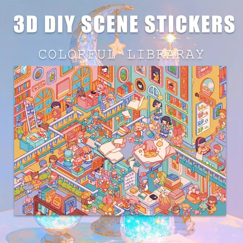 DIY 3D Sticker Scene Make Your Own Farm Pasture Library Miniature House