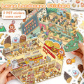 Big Size 3D Sticker Scene, DIY Lion Resturant Cat Cafe