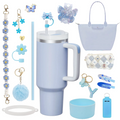 Ultimate Personalized BLUE Tumbler Set|Tote Bag