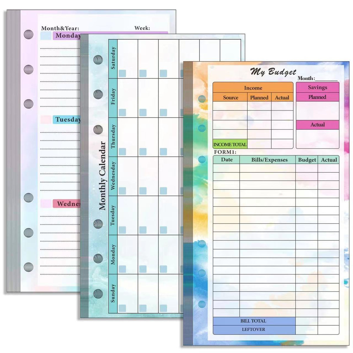 Purple Journal Kit|Monthly Weekly Planner Notebook|Budget Binder|Accessories
