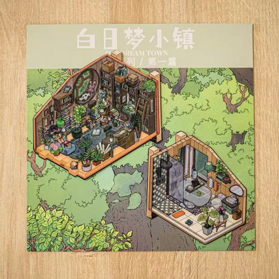 Create Tree House Dream Room Sticker Scene DIY 3D Miniature Scene