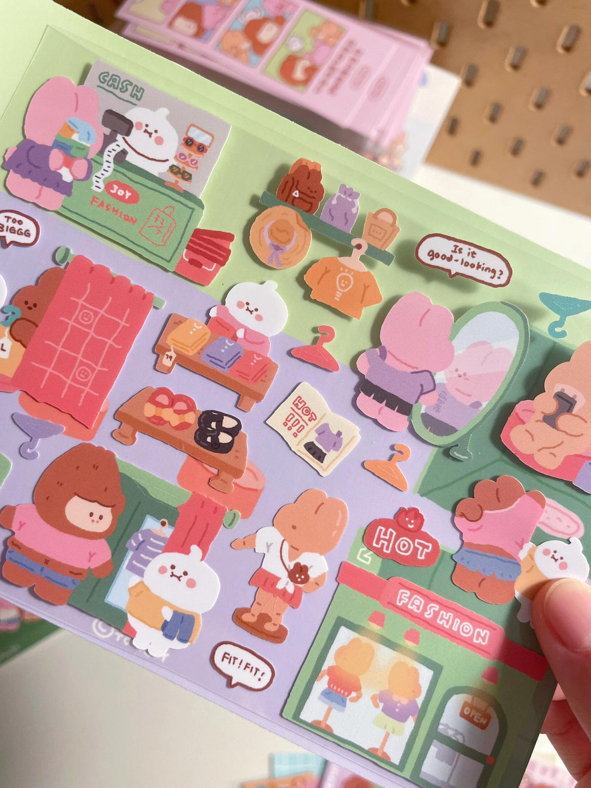DIY Shopping Street Sticker Scene|Makeup Store|Pet Store|Clothing Store|Fitness