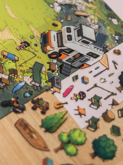 Create Tree House Dream Room Sticker Scene DIY 3D Miniature Scene