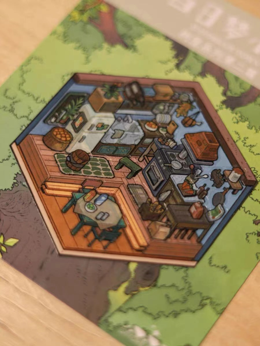 Create Tree House Dream Room Sticker Scene DIY 3D Miniature Scene