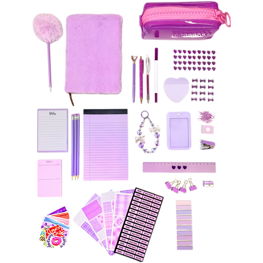 Purple Stationery Set for Students