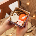 Handmade Halloween Ghost Pumpkin Candle Set