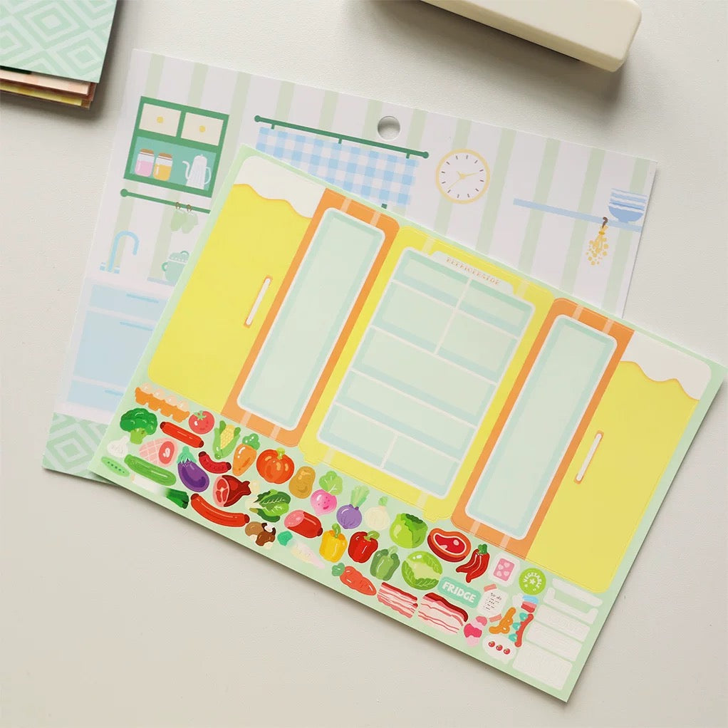 Refrigerator Organization Sticker Playset