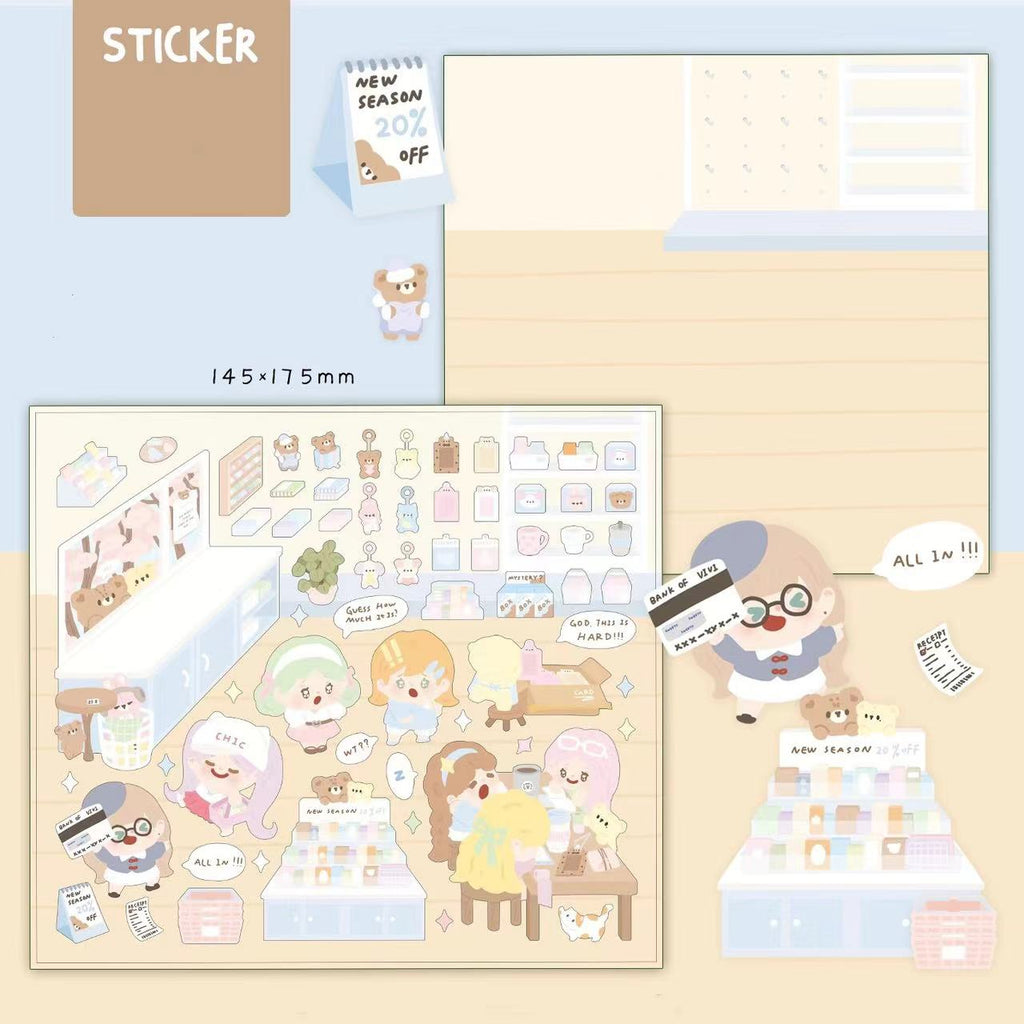 Craft Stickers for Scrapbooks, Make Your Seaside Town|Island|Workshop|Scrapbook shop