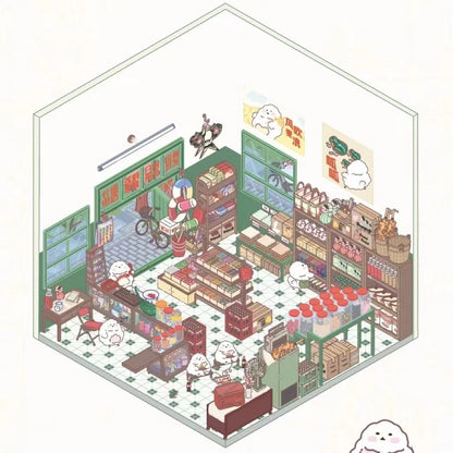 Sticker Scenes! DIY Coffee Flower|Panda Tea House|Bakery Shop|Apartment|Chocolate Factory