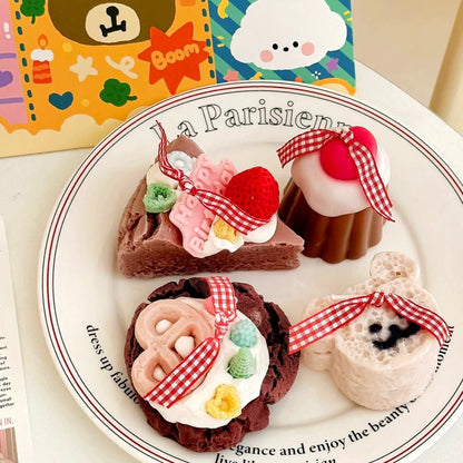 Handmade Cake Candle Cannele Cookies Candle Gift Set