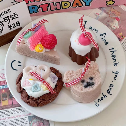 Handmade Cake Candle Cannele Cookies Candle Gift Set