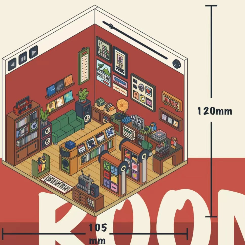 DIY 3D Scene Stickers: Make A Record Shop|Parcel Hub|Outdoor Gear Shop|Christmas House