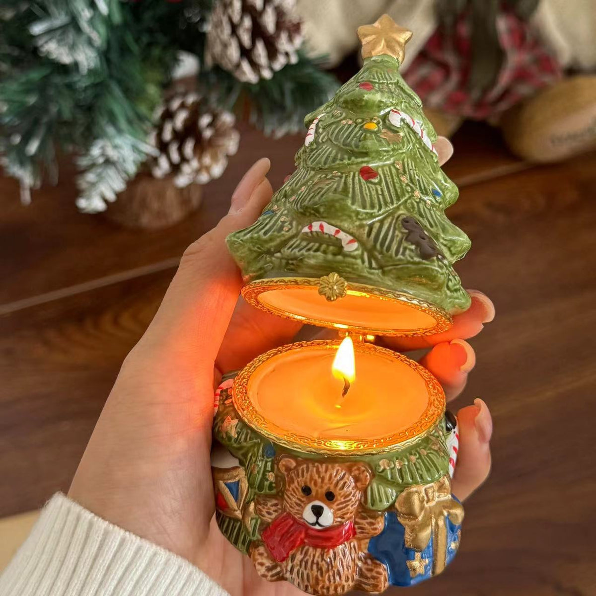 Christmas Bear Candle Gift Box