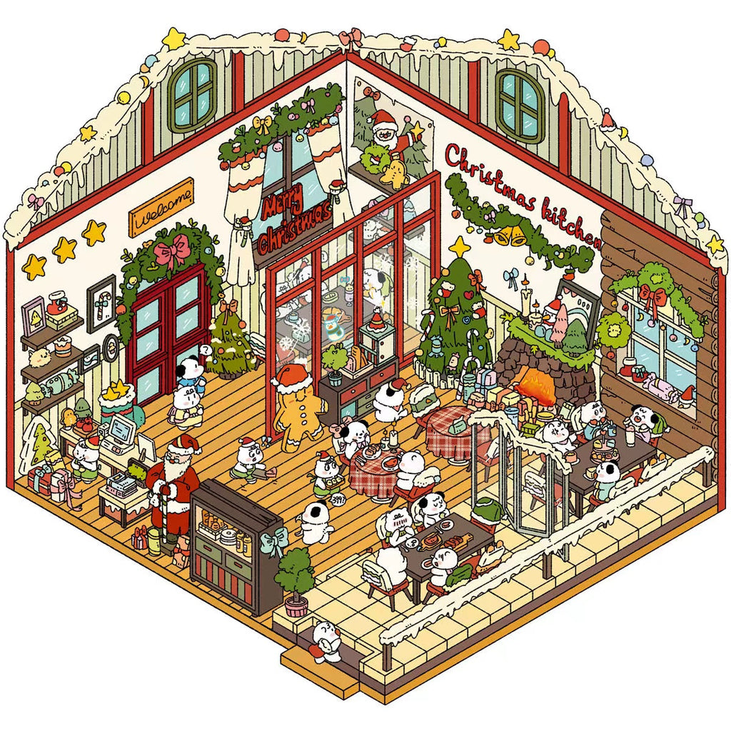 Christmas Sticker Scene: Make Your Own Christmas House