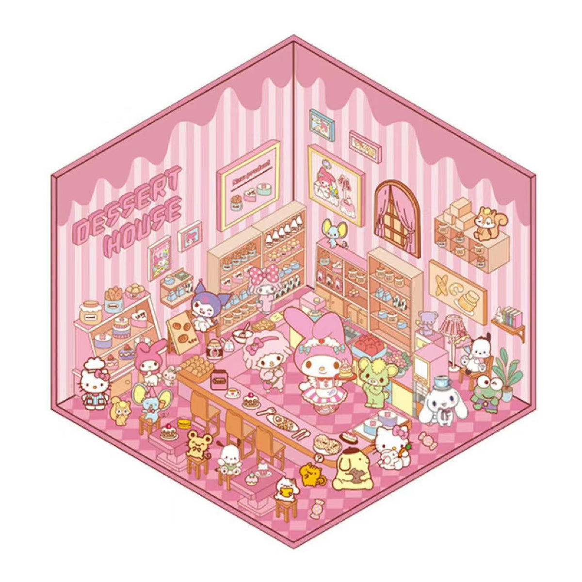 Cute Stickers Scene Kawaii Cartoon 3D Stickers