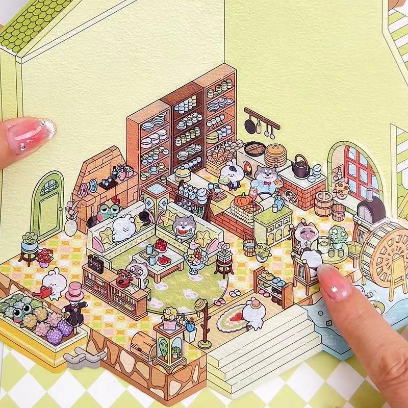 Big Sticker Scene! Make Your Own Magic Academy|Mobile Castle|Ice World|Garden