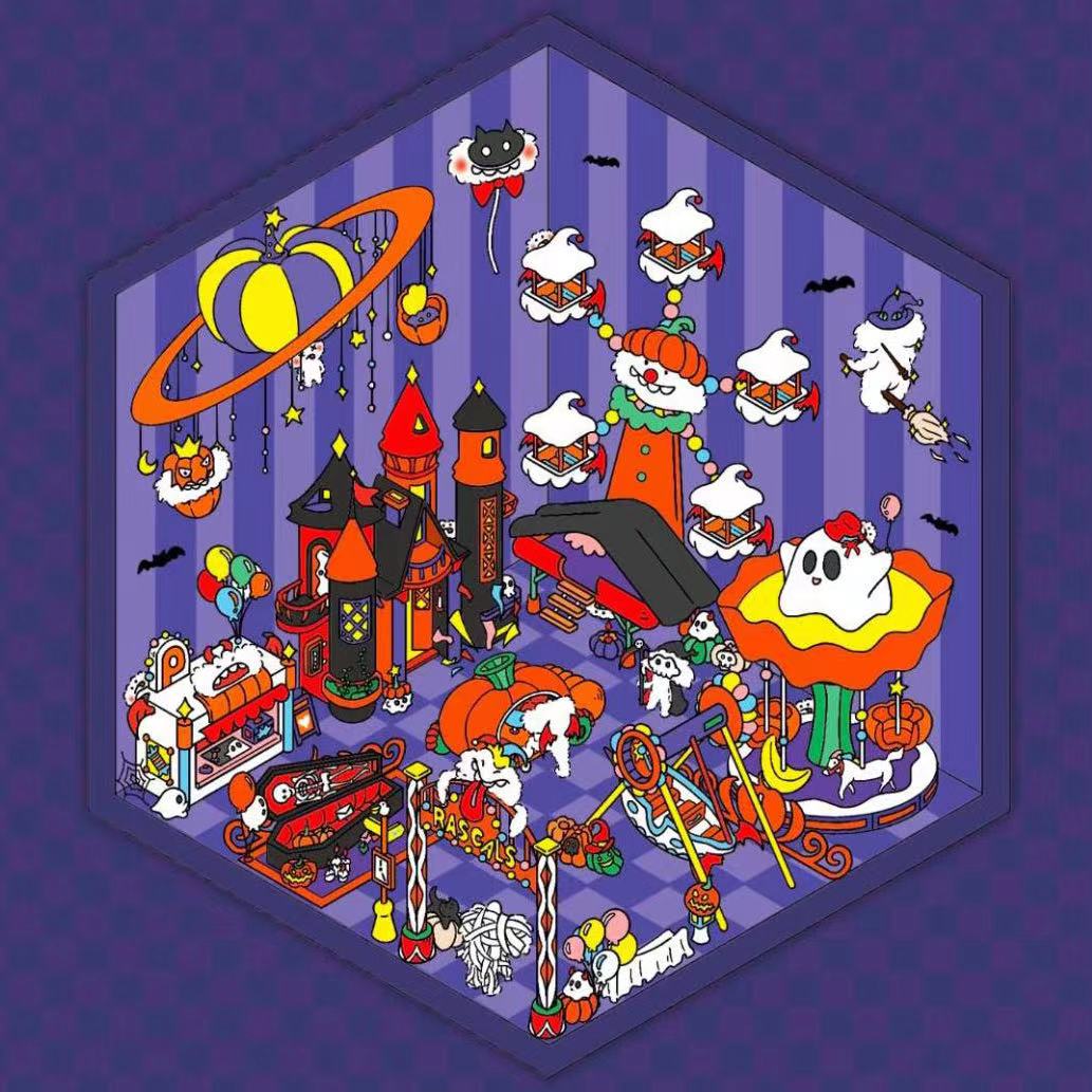 Luminous Sticker Scene:Make A Donut Shop|Christmas Party|Luminous Halloween Night|My Home|Seaside