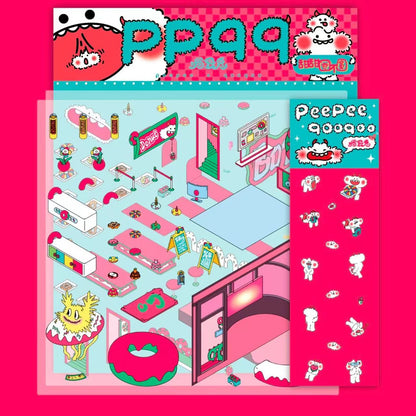 Luminous Sticker Scene:Make A Donut Shop|Christmas Party|Luminous Halloween Night|My Home|Seaside