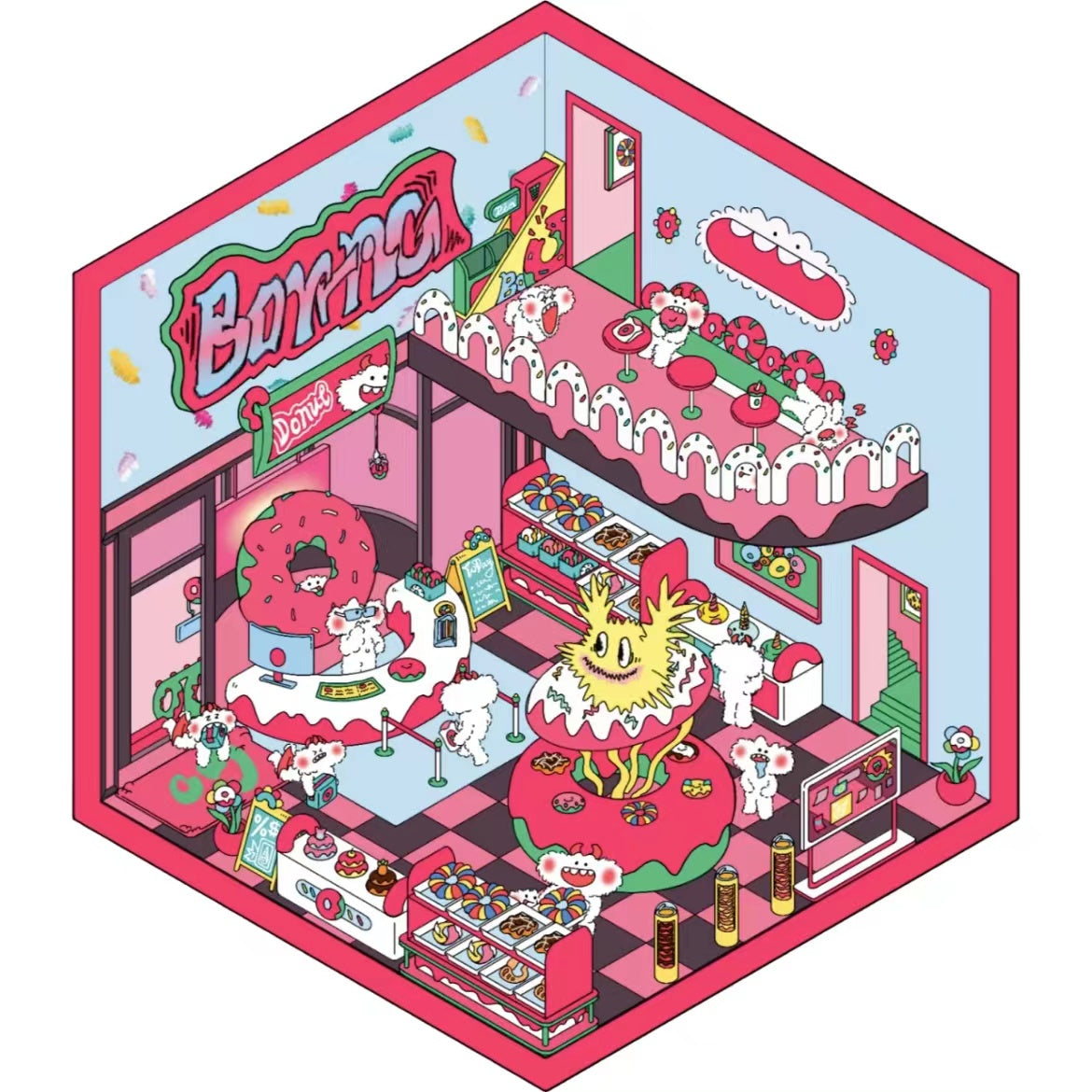 Luminous Sticker Scene:Make A Donut Shop|Christmas Party|Luminous Halloween Night|My Home|Seaside