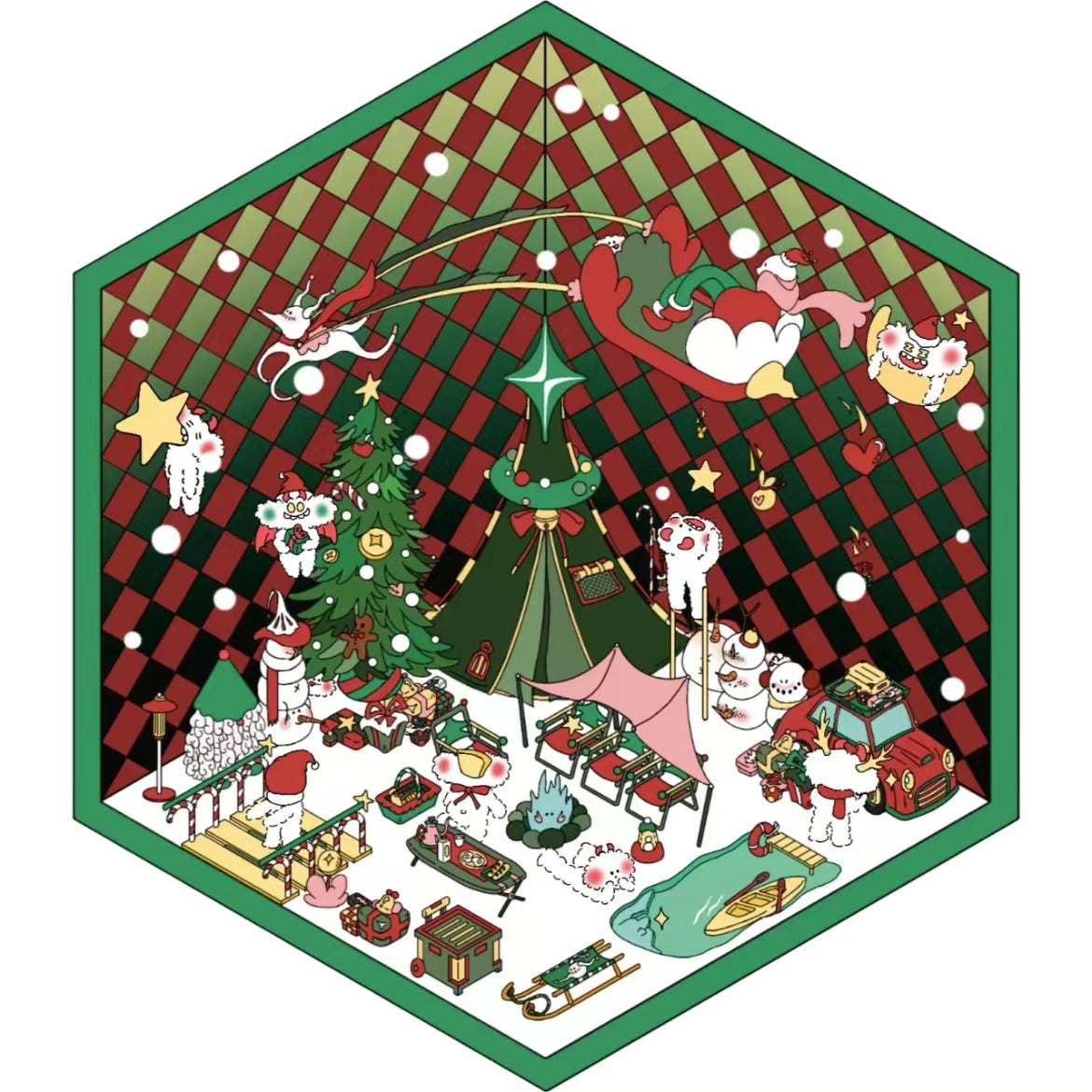 Luminous Sticker Scene:Make A Donut Shop|Christmas Party|Luminous Halloween Night|My Home|Seaside