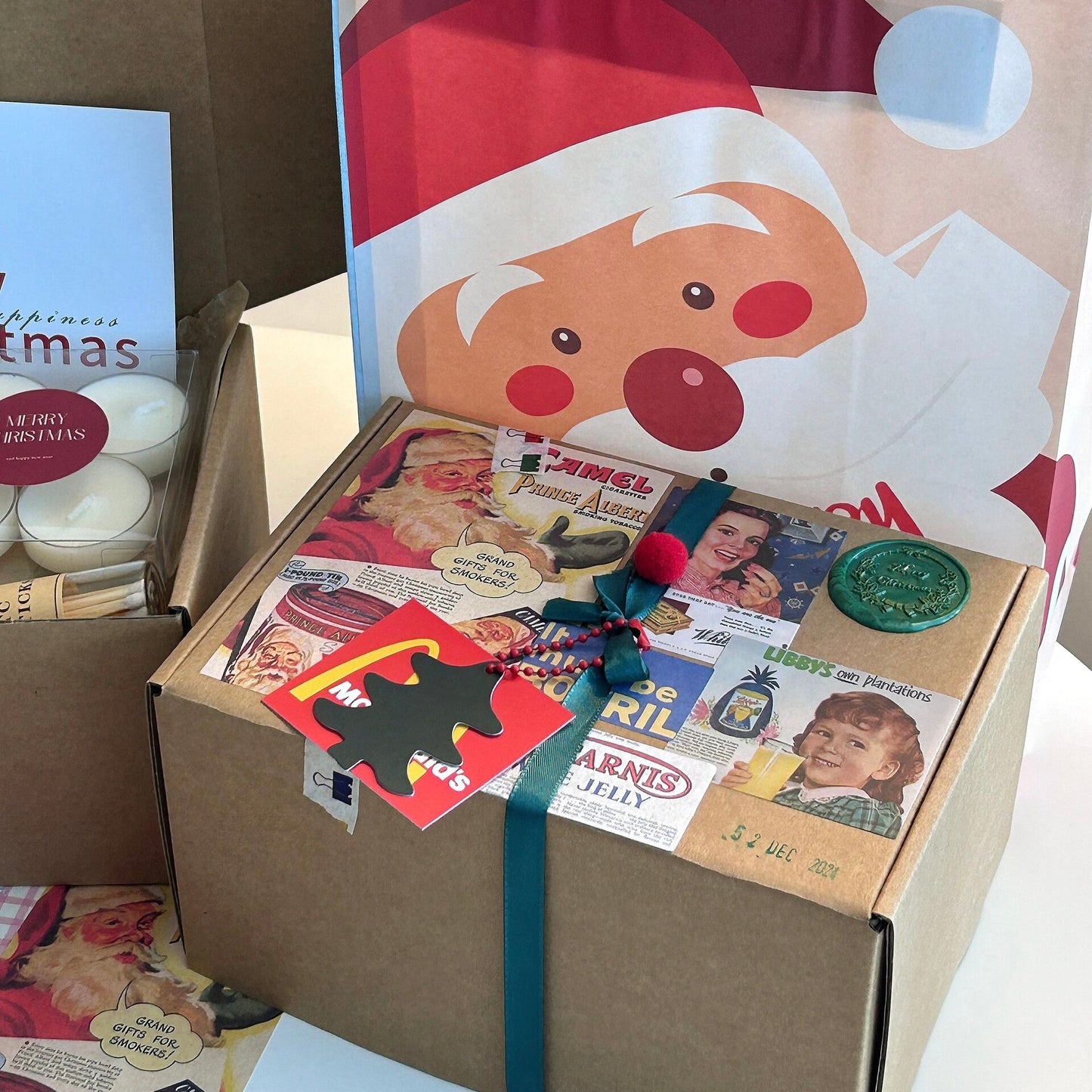 Handmade Christmas Candle Gift Box