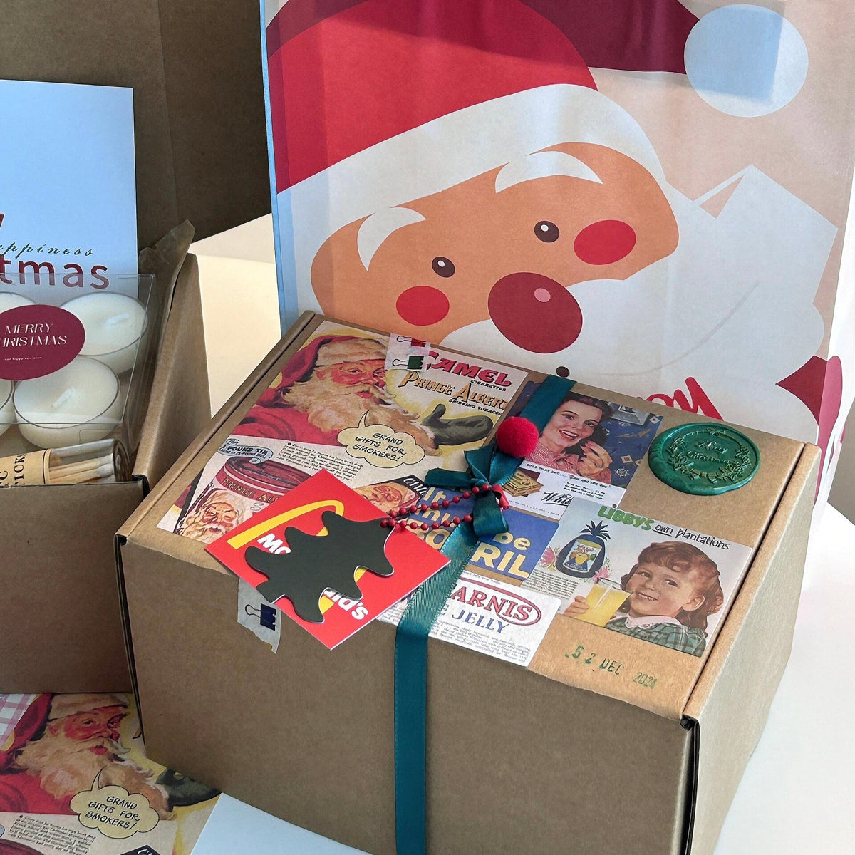 Handmade Christmas Candle Gift Box