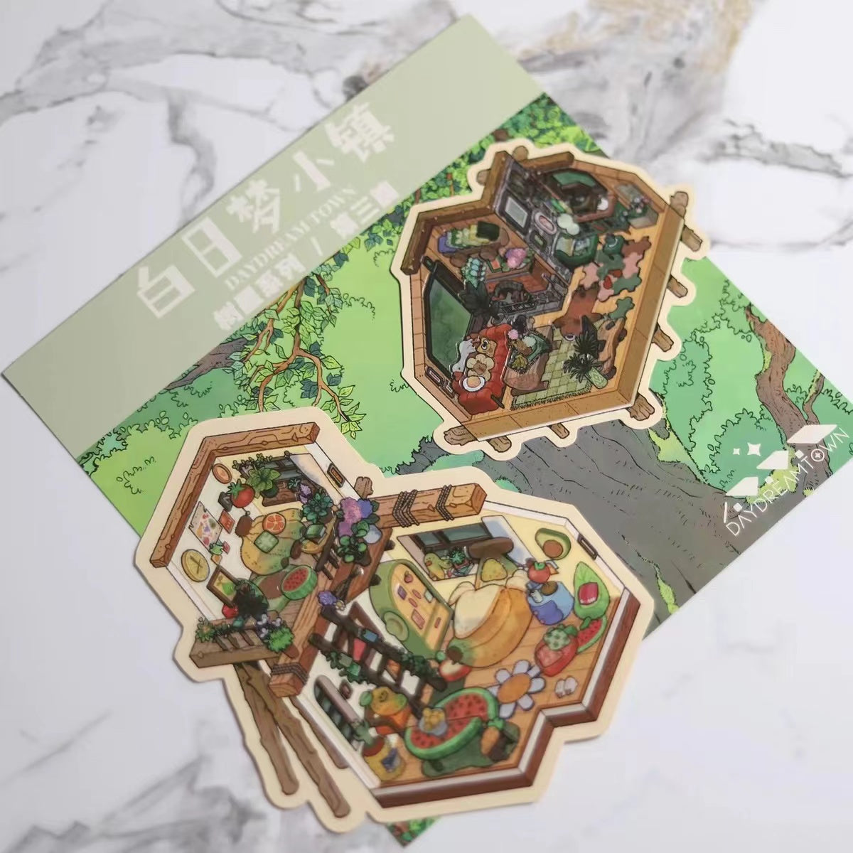 Create Tree House Dream Room Sticker Scene DIY 3D Miniature Scene