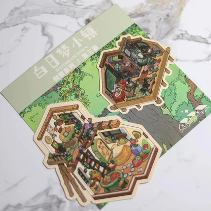 Create Tree House Dream Room Sticker Scene DIY 3D Miniature Scene