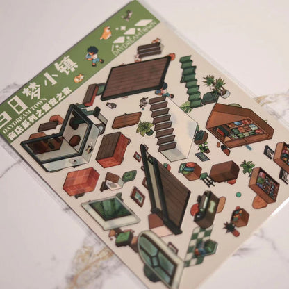Create Tree House Dream Room Sticker Scene DIY 3D Miniature Scene