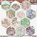 Sticker Scenes! DIY Coffee Flower|Panda Tea House|Bakery Shop|Apartment|Chocolate Factory
