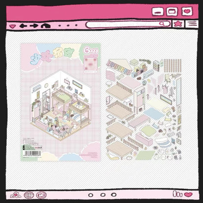 Sticker Scenes! DIY Coffee Flower|Panda Tea House|Bakery Shop|Apartment|Chocolate Factory