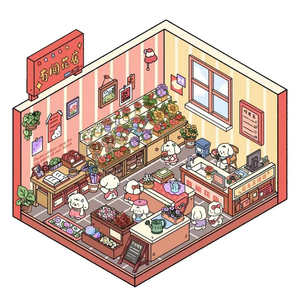 DIY Sticker Scene,Make a Magic Potion Shop Restaurant Happy New Year