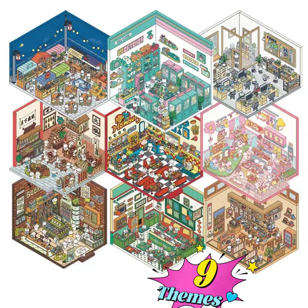 Sticker Scene! DIY Cinema|Harvest Season|Zombie|Claw Machine|Work Time