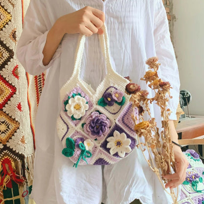 Handmade Camellia Crochet bag