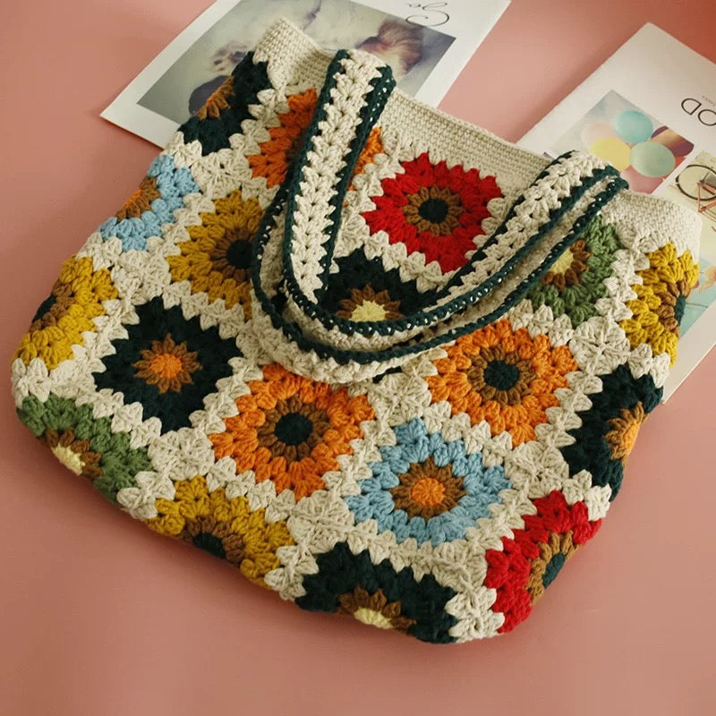 Granny Square Bag Crochet Shoulder Bag