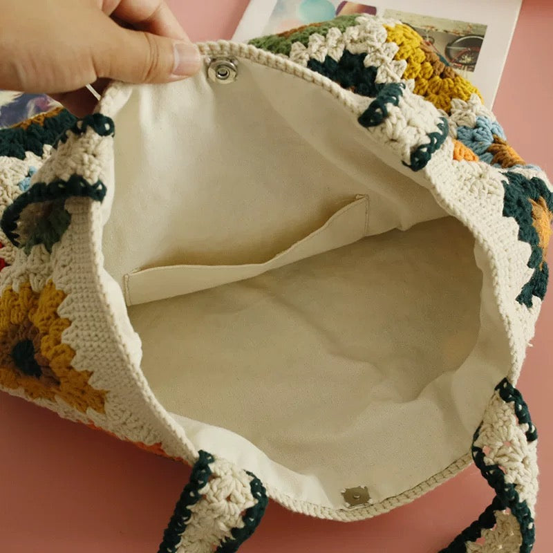 Granny Square Bag Crochet Shoulder Bag