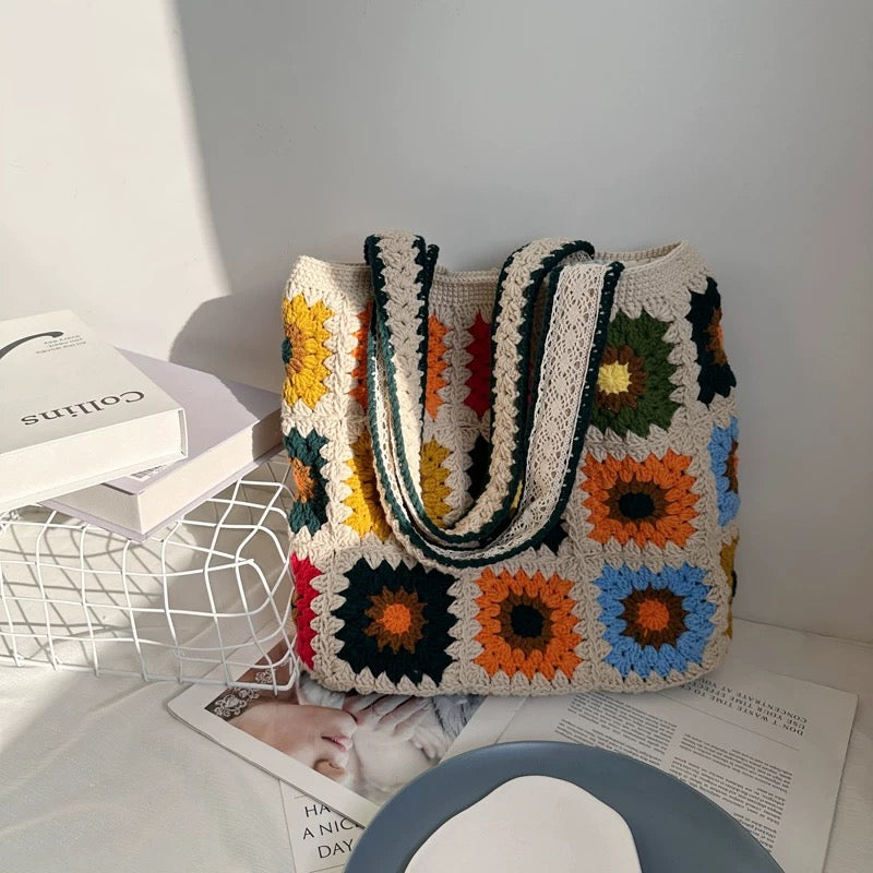 Granny Square Bag Crochet Shoulder Bag