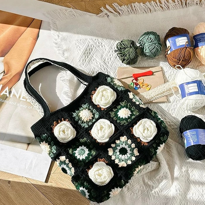 Crochet Flower Handmade Bag