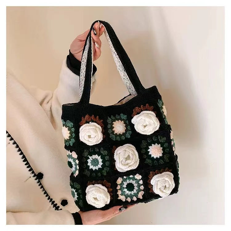 Crochet Flower Handmade Bag